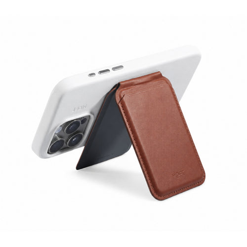 MOFT Flash Wallet & Stand MagSafe Compatible - Sienna Brown - Slim Magnetic Card Holder with Adjustable Phone Stand, MOVAS Vegan Leather, 2-Card Capacity