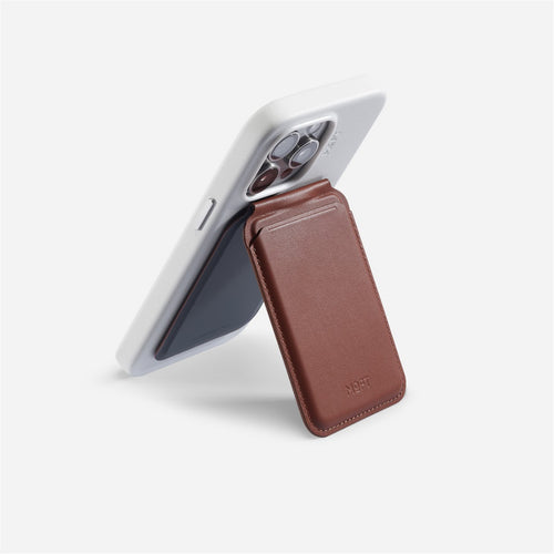 MOFT Flash Wallet & Stand MagSafe Compatible - Sienna Brown - Slim Magnetic Card Holder with Adjustable Phone Stand, MOVAS Vegan Leather, 2-Card Capacity