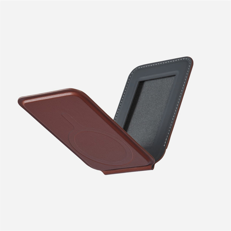 MOFT Flash Wallet & Stand MagSafe Compatible - Sienna Brown - Slim Magnetic Card Holder with Adjustable Phone Stand, MOVAS Vegan Leather, 2-Card Capacity