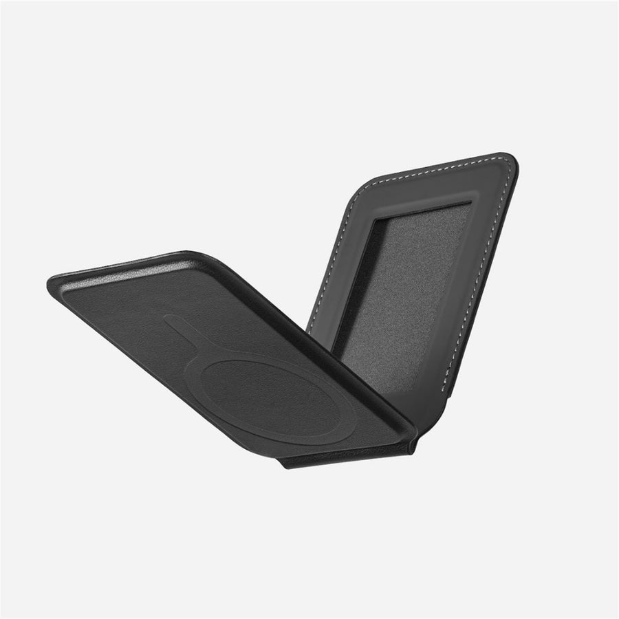 MOFT Flash Wallet & Stand MagSafe Compatible - Jet Black - Slim Magnetic Card Holder with Adjustable Phone Stand, MOVAS Vegan Leather, 2-Card Capacity