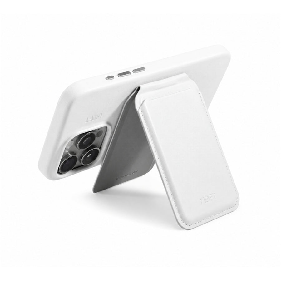 MOFT Flash Wallet & Stand MagSafe Compatible - Misty Cove - Slim Magnetic Card Holder with Adjustable Phone Stand, MOVAS Vegan Leather, 2-Card Capacity