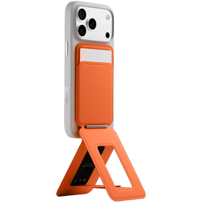 MOFT Snap iPhone Tripod Stand & Wallet - Terracotta - MagSafe Compatible - 3-in-1 Slim Magnetic Wallet with Foldable Phone Tripod Stand, MOVAS Vegan Leather, Hands-Free Shooting & Viewing