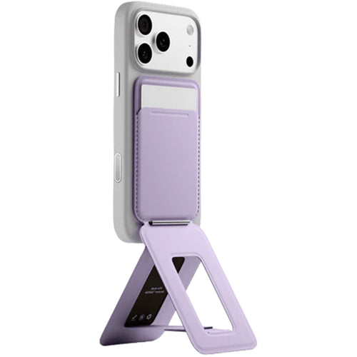 MOFT Snap iPhone Tripod Stand & Wallet - Peony - MagSafe Compatible - 3-in-1 Slim Magnetic Wallet with Foldable Phone Tripod Stand, MOVAS Vegan Leather, Hands-Free Shooting & Viewing