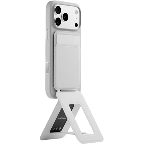 MOFT Snap iPhone Tripod Stand & Wallet - Misty Cove - MagSafe Compatible - 3-in-1 Slim Magnetic Wallet with Foldable Phone Tripod Stand, MOVAS Vegan Leather, Hands-Free Shooting & Viewing