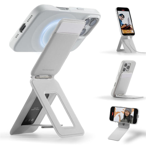 MOFT Snap iPhone Tripod Stand & Wallet - Misty Cove - MagSafe Compatible - 3-in-1 Slim Magnetic Wallet with Foldable Phone Tripod Stand, MOVAS Vegan Leather, Hands-Free Shooting & Viewing