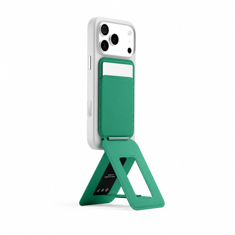 MOFT Snap iPhone Tripod Stand & Wallet - Oz Green - MagSafe Compatible - 3-in-1 Slim Magnetic Wallet with Foldable Phone Tripod Stand, MOVAS Vegan Leather, Hands-Free Shooting & Viewing