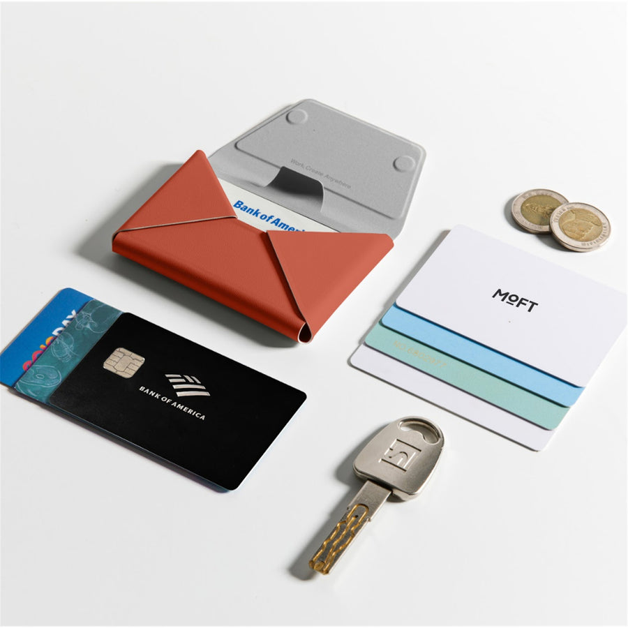 MOFT Field Phone Wallet - Clay - Slim Magnetic/MagSafe Compatible Phone Wallet, Foldable High-Capacity Design, MOVAS Vegan Leather, RFID Protection