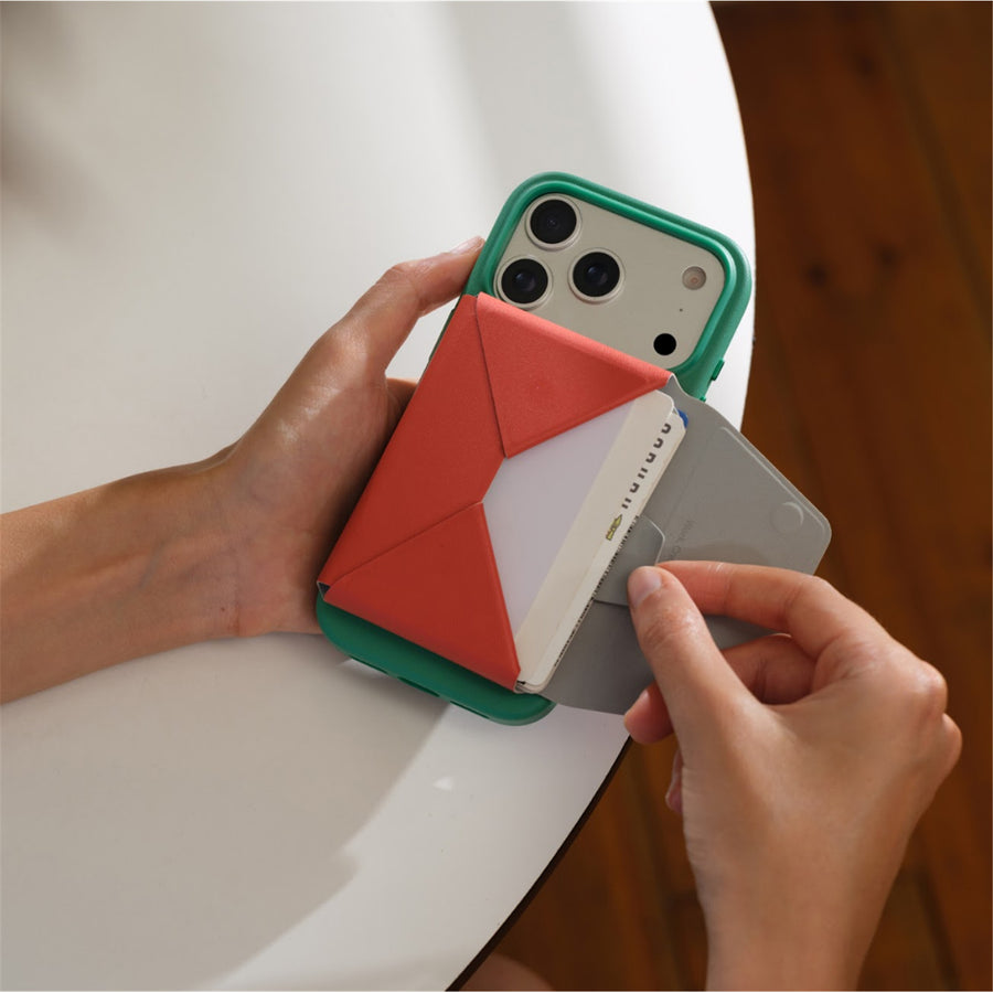 MOFT Field Phone Wallet - Clay - Slim Magnetic/MagSafe Compatible Phone Wallet, Foldable High-Capacity Design, MOVAS Vegan Leather, RFID Protection