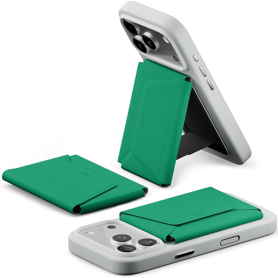 MOFT Field Phone Wallet - Oz Green - Slim Magnetic/MagSafe Compatible Phone Wallet, Foldable High-Capacity Design, MOVAS Vegan Leather, RFID Protection