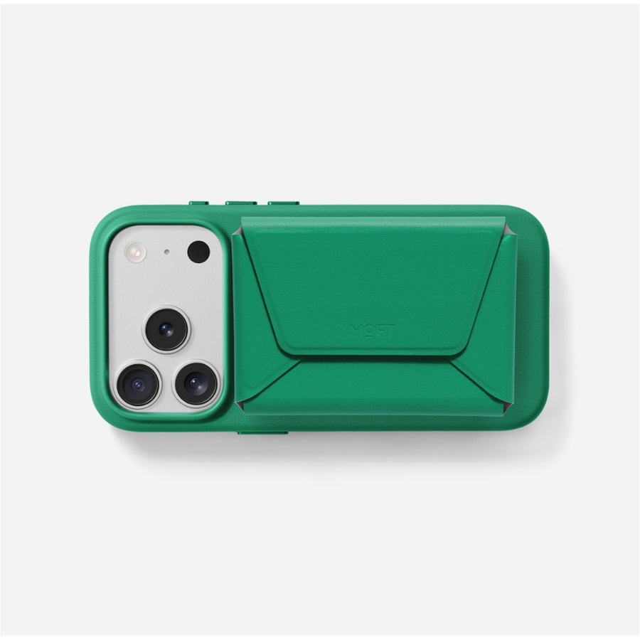 MOFT Field Phone Wallet - Oz Green - Slim Magnetic/MagSafe Compatible Phone Wallet, Foldable High-Capacity Design, MOVAS Vegan Leather, RFID Protection