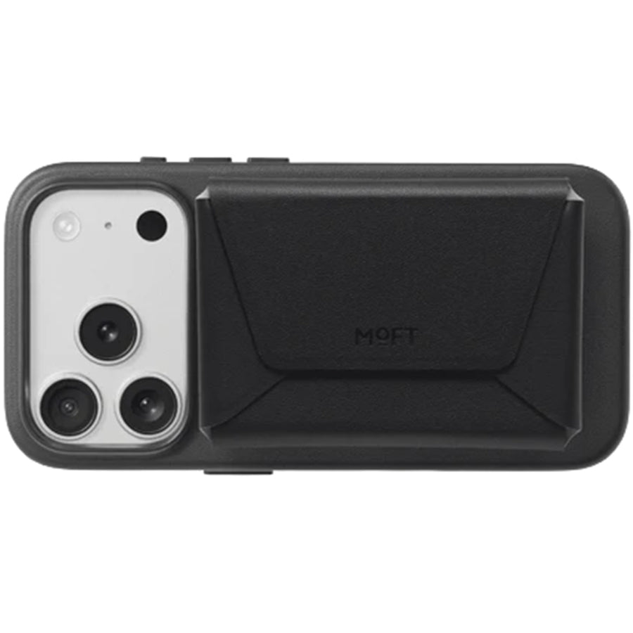 MOFT Field Phone Wallet - Jet Black - Slim Magnetic/MagSafe Compatible Phone Wallet, Foldable High-Capacity Design, MOVAS Vegan Leather, RFID Protection