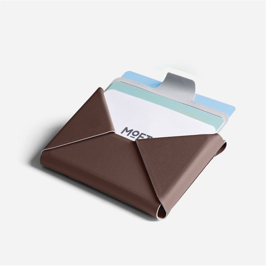 MOFT Field Phone Wallet - Brownie - Slim Magnetic/MagSafe Compatible Phone Wallet, Foldable High-Capacity Design, MOVAS Vegan Leather, RFID Protection