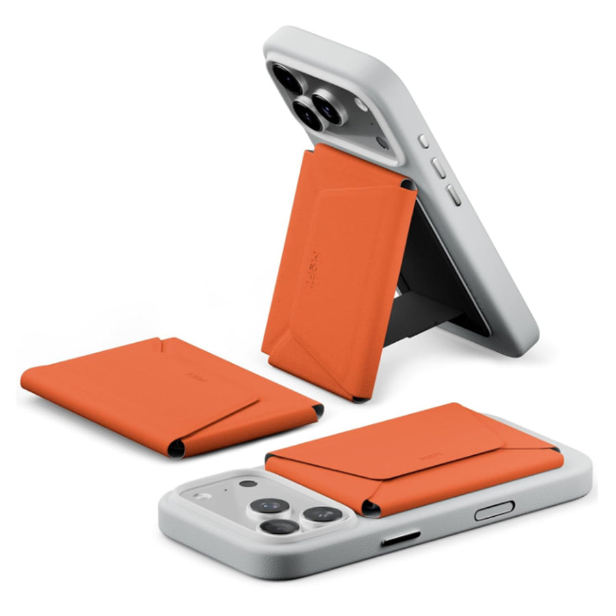 MOFT Field Phone Wallet - Terracotta Phone Wallet - Slim Magnetic/MagSafe Compatible Phone Wallet, Foldable High-Capacity Design, MOVAS Vegan Leather, RFID Protection