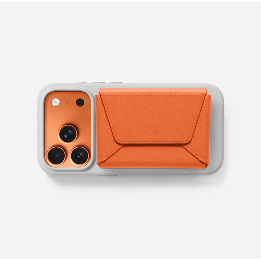 MOFT Field Phone Wallet - Terracotta Phone Wallet - Slim Magnetic/MagSafe Compatible Phone Wallet, Foldable High-Capacity Design, MOVAS Vegan Leather, RFID Protection