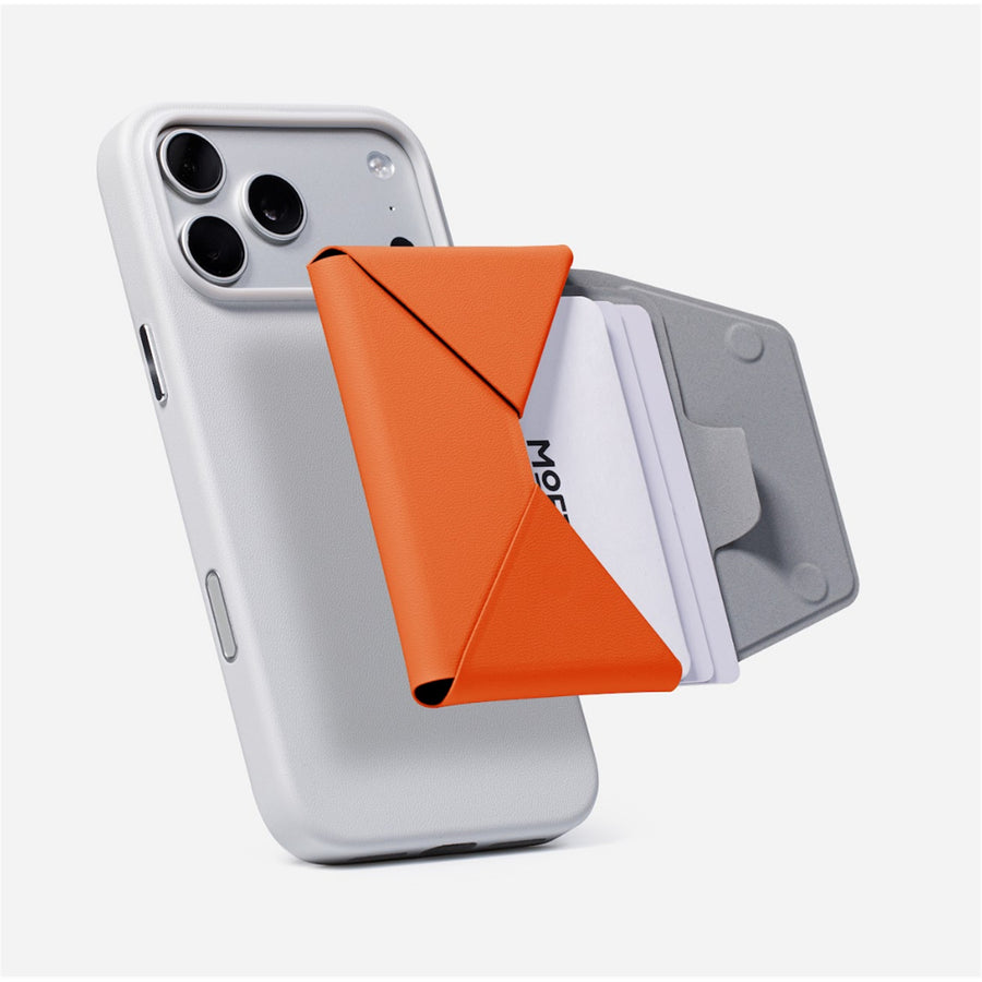 MOFT Field Phone Wallet - Terracotta Phone Wallet - Slim Magnetic/MagSafe Compatible Phone Wallet, Foldable High-Capacity Design, MOVAS Vegan Leather, RFID Protection