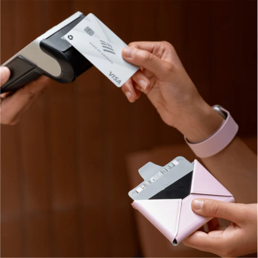 MOFT Field Phone Wallet - Light Pink - Slim Magnetic/MagSafe Compatible Phone Wallet, Foldable High-Capacity Design, MOVAS Vegan Leather, RFID Protection