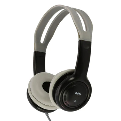 Moki Accessories ACC-HPKGY - Moki Volume Limited Headphones for Kids - Black / Grey