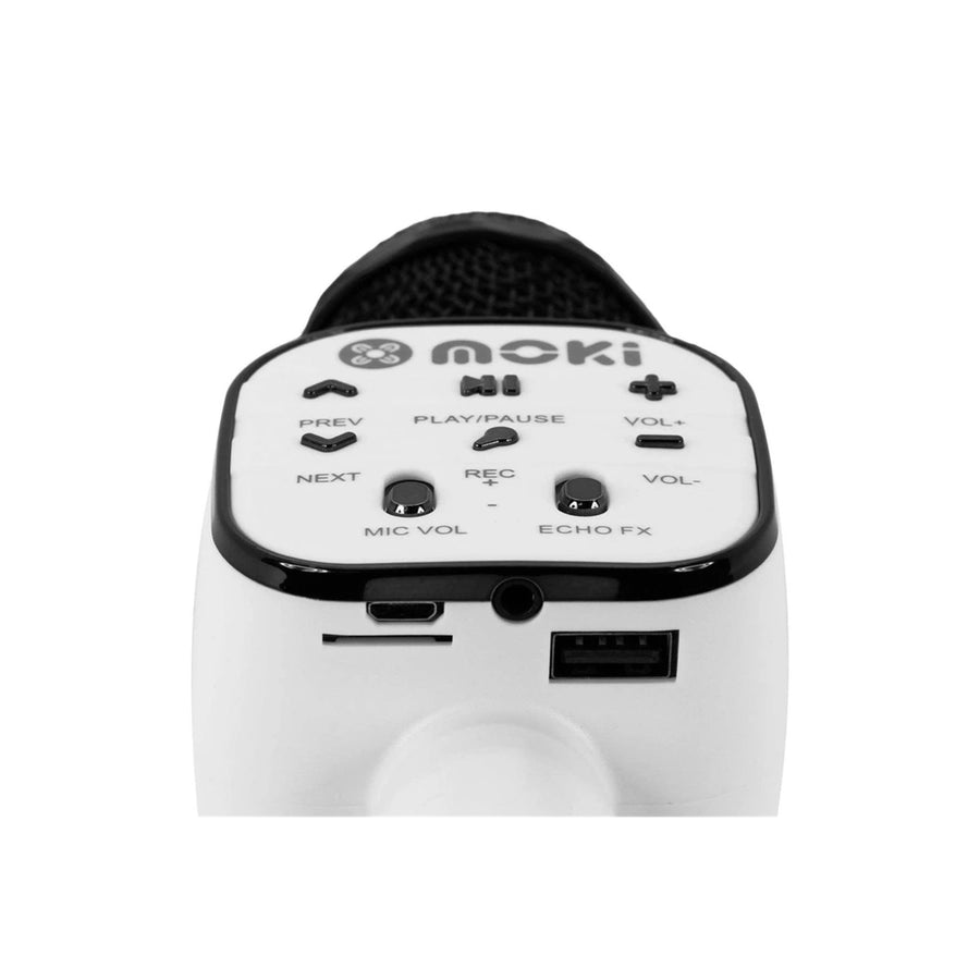 MOKI Speakers ACC-KAPSBW - Moki Popstar Karaoke Microphone - Black & White