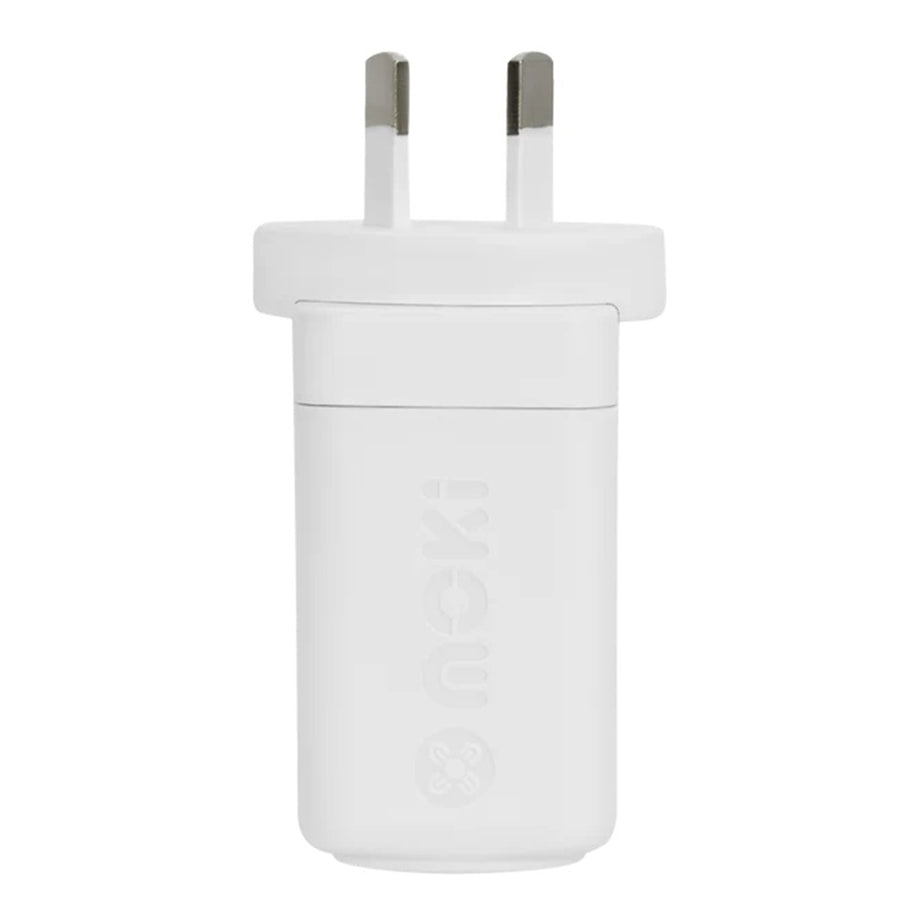 MOKI Recharge ACC-PDW65 - Moki PD 65W GaN Wall Charger - 2 x PD USB-C + QC 3.0 USB-A