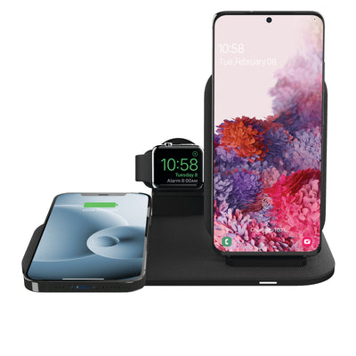 Mophie Wireless Ladeständer 15W - Apple/Samsung Watch ADP Schwarz