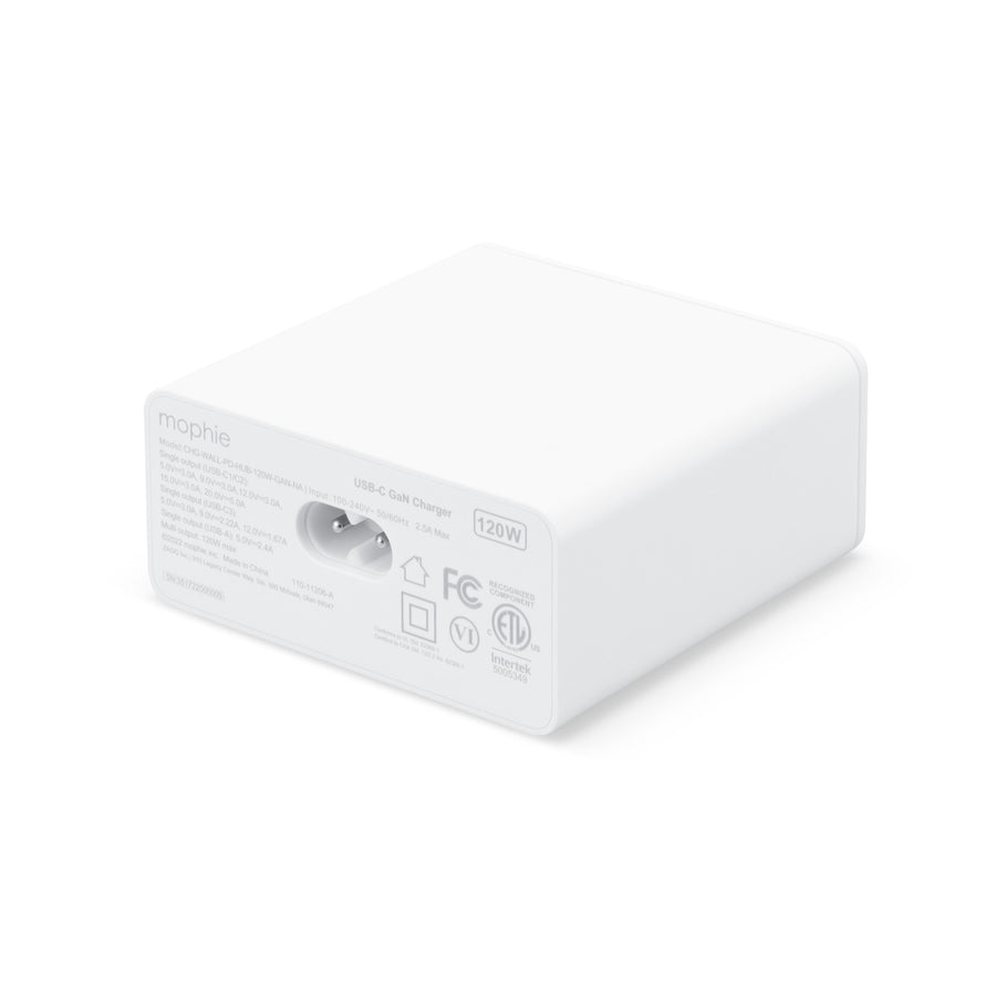 ZAGG 409909311 - Mophie Accessories Wall Adapter USB C PD HUB 120W GAN - White