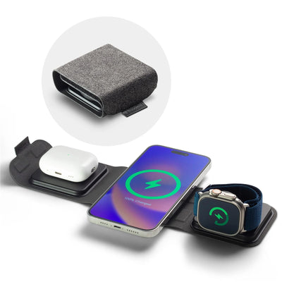 ZAGG 401311506 - Mophie UNV WRLS 3in1 travel charger w/ MagSafe - Black