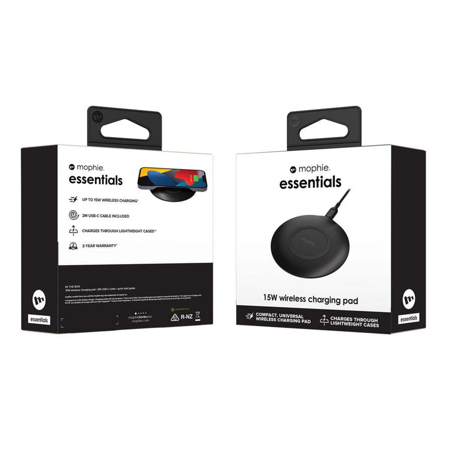 ZAGG 401316183 - Mophie Essential 15W kabelloses Ladepad mit C-C Kabel 2m