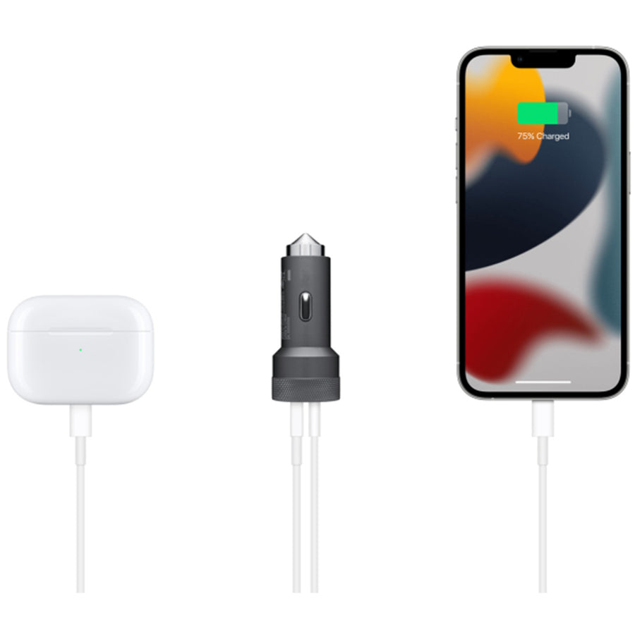 ZAGG 409910851 - Mophie ACC Car Charger USB C & USB A 37W space - Grey