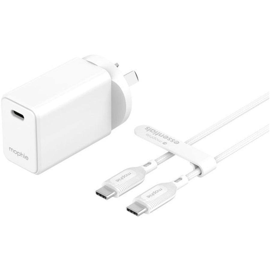 ZAGG 409912208 - Mophie Essential Bundle Wandladegerät PD 30W 1C - Weiß