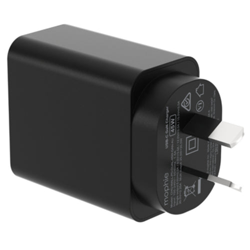 ZAGG 409912224 - Mophie ACC Wall Adapter Essential GaN 45W 2C - Schwarz