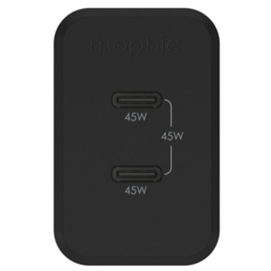 ZAGG 409912224 - Mophie ACC Wall Adapter Essential GaN 45W 2C - Schwarz