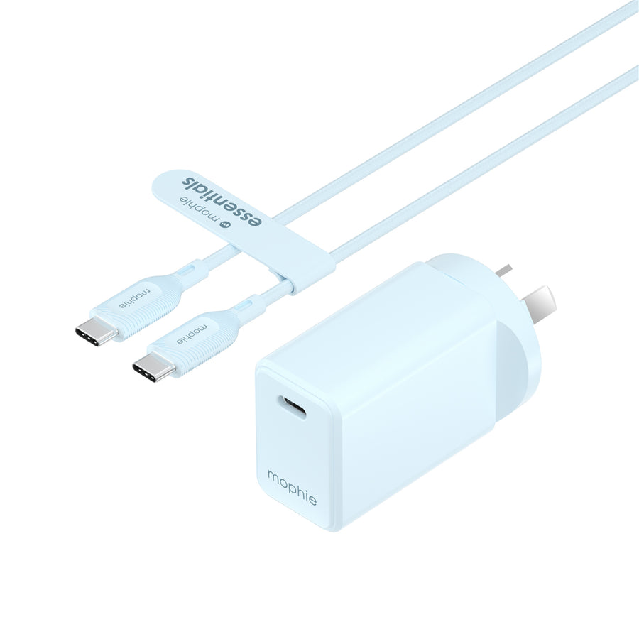 ZAGG 409913400 - Mophie BNDL Essential WallCharger PD30W 1C - Blau
