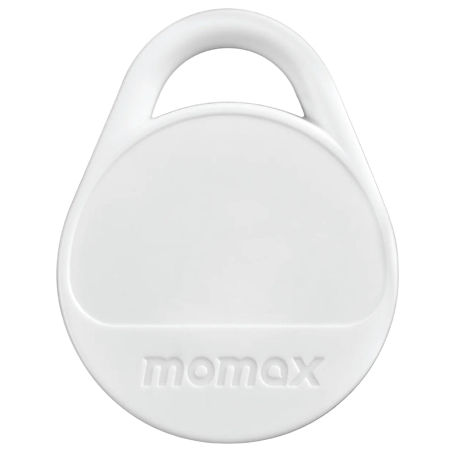 Momax Pinpop Lite Apple Find My Bluetooth Tracker - White - Apple Find My Certified, Precise Real-time Tracking, Accurate Tracking With Two-Way Alarm System, Built-in Buzzer, Easily Hang To Your Personal Belongings