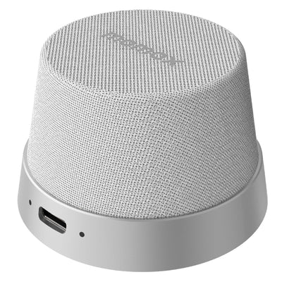 Momax 2 in 1 Magnetic Portable True Wireless Speaker Phone Stand - Silver - IPX6 Water Resistant, Magnetic & Compact Attachment Design, Fit For iPhones with Magsafe or Magnetic Phone Cases, Double as a Phone Stand