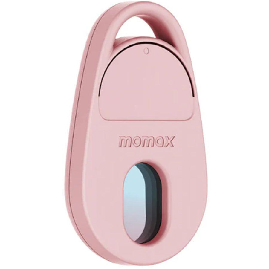 Momax Pinguard Apple Find My Bluetooth Tracker with Anti-Spy Camera Detector - Pink - Apple Find My Certified - Hidden Camera Finder With Red Light - Built-in USB-C port for charging- Features emergency two-way alarm on device and phone