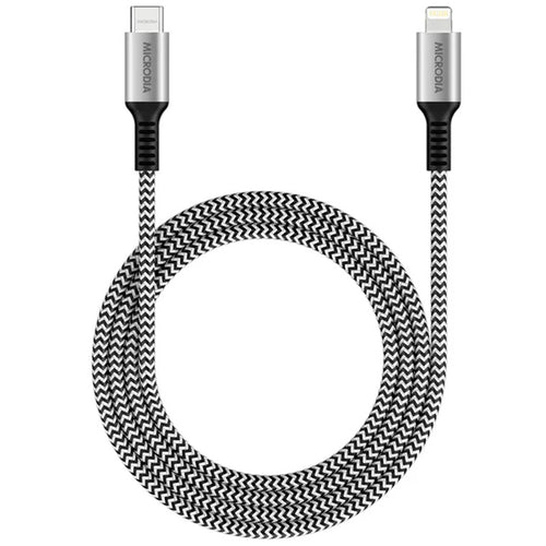 62212 - MICRODIA EXECABLE TWEED PD60W 1.3M USB-C TO LIGHTNING CABLE - ZEBRA