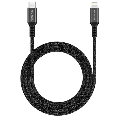 MICRODIA EXECABLE TWEED PD60W 1.3M USB-C TO LIGHTNING CABLE - CHARCOAL