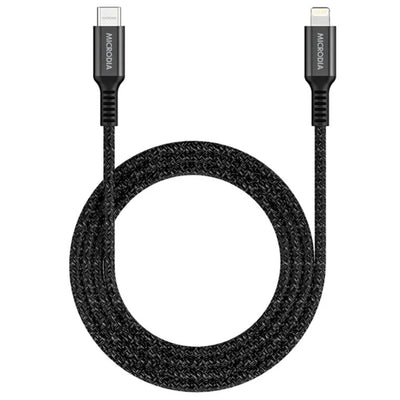 62214 - MICRODIA EXECABLE TWEED PD60W 1.3M USB-C TO LIGHTNING CABLE - CHARCOAL