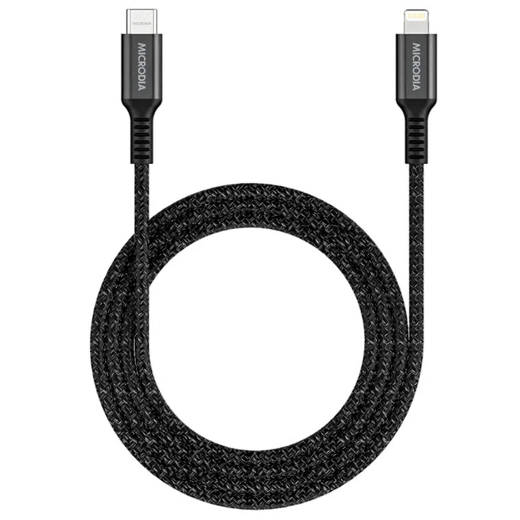 62214 - MICRODIA EXECABLE TWEED PD60W 1.3M USB-C TO LIGHTNING CABLE - CHARCOAL
