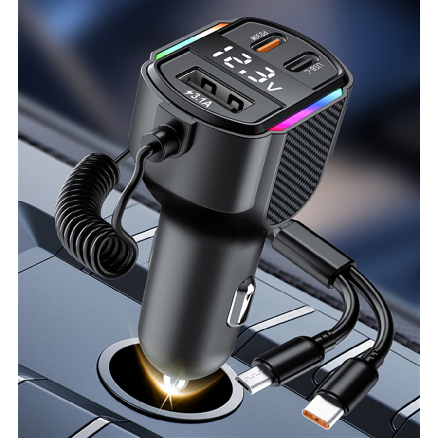 NoBrand   30W PD USB-C Car Charger with 1.2m USB-C & Micro USB Cable