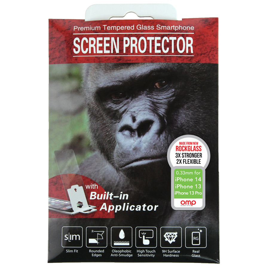 OMP iPhone 13 / 13 Pro / 14 Premium Displayschutzfolie aus gehärtetem Glas