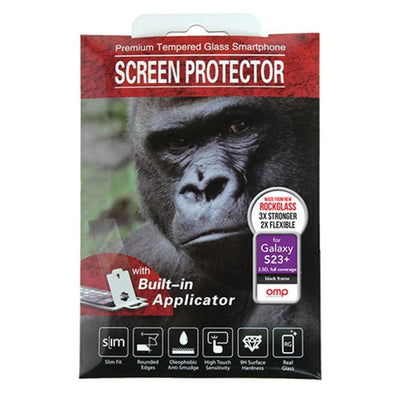 OMP Protector Schwarz M9999K Galaxy S23+ Premium Vollflächiges gehärtetes Glas Display