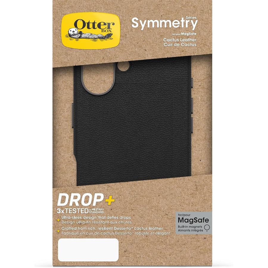 OtterBox iPhone 16 (6.1") Symmetry Cactus Leather  Phone Case - Noir Ash/Black