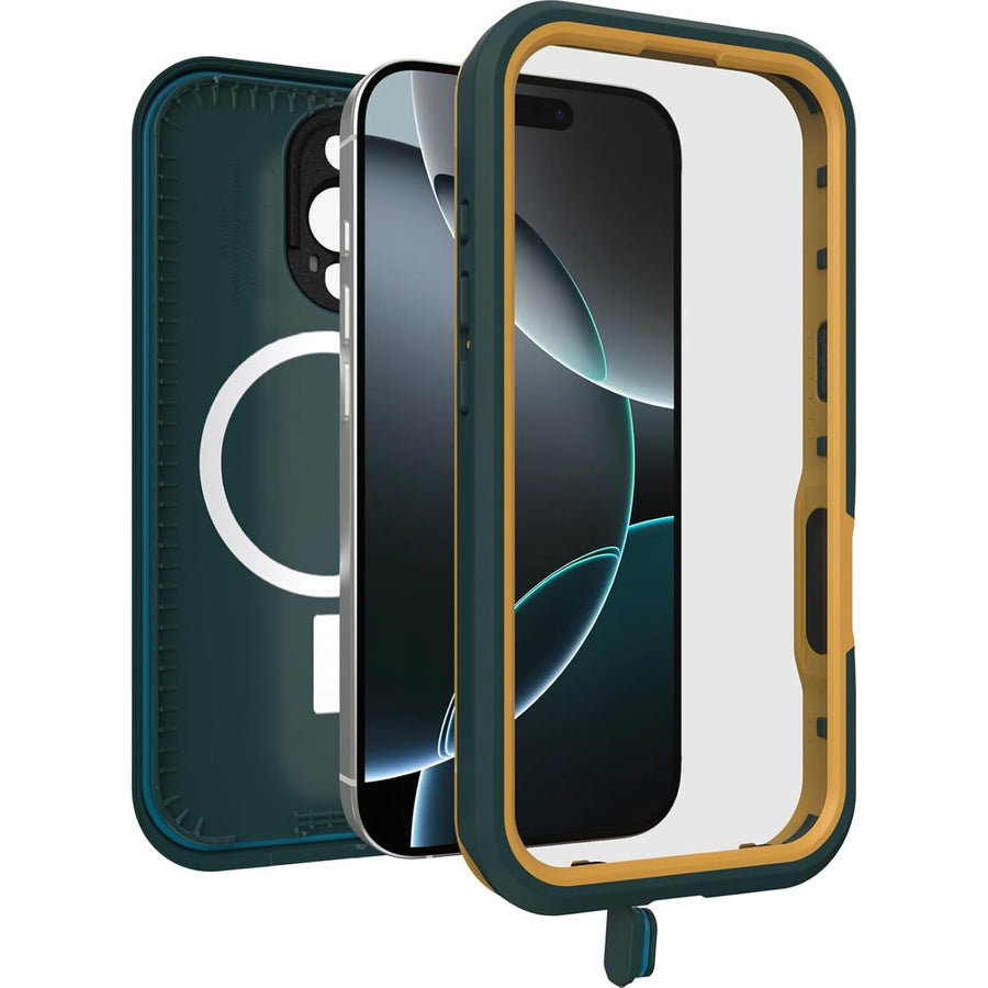 OtterBox iPhone 16 Pro (6.3") Fre MagSafe Phone Case - Submerge/Green