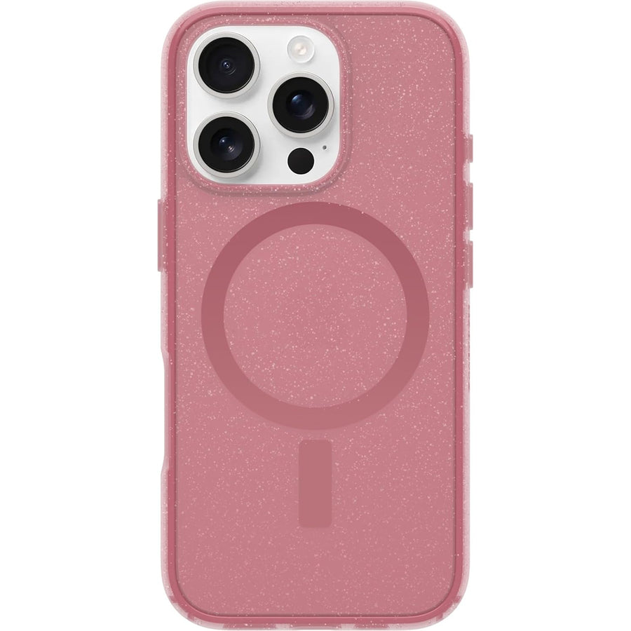 OtterBox iPhone 16 Pro (6.3") Symmetry Clear MagSafe Phone Case - Thimbleberry/Pink