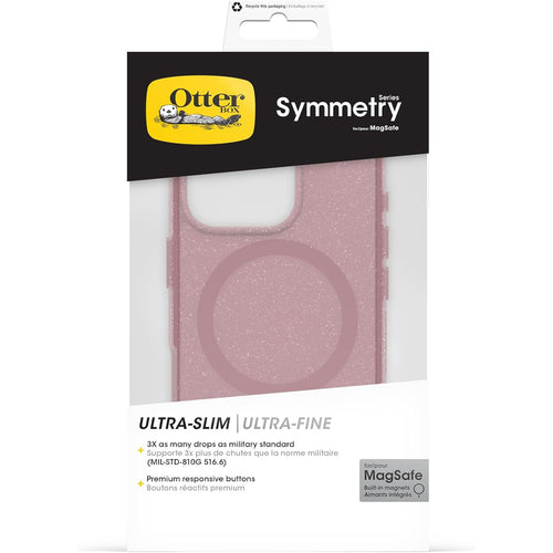 OtterBox iPhone 16 Pro (6.3") Symmetry Clear MagSafe Phone Case - Thimbleberry/Pink