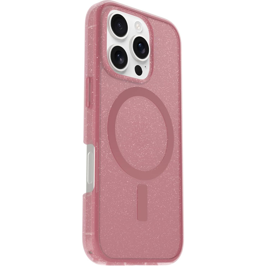 OtterBox iPhone 16 Pro (6.3") Symmetry Clear MagSafe Phone Case - Thimbleberry/Pink