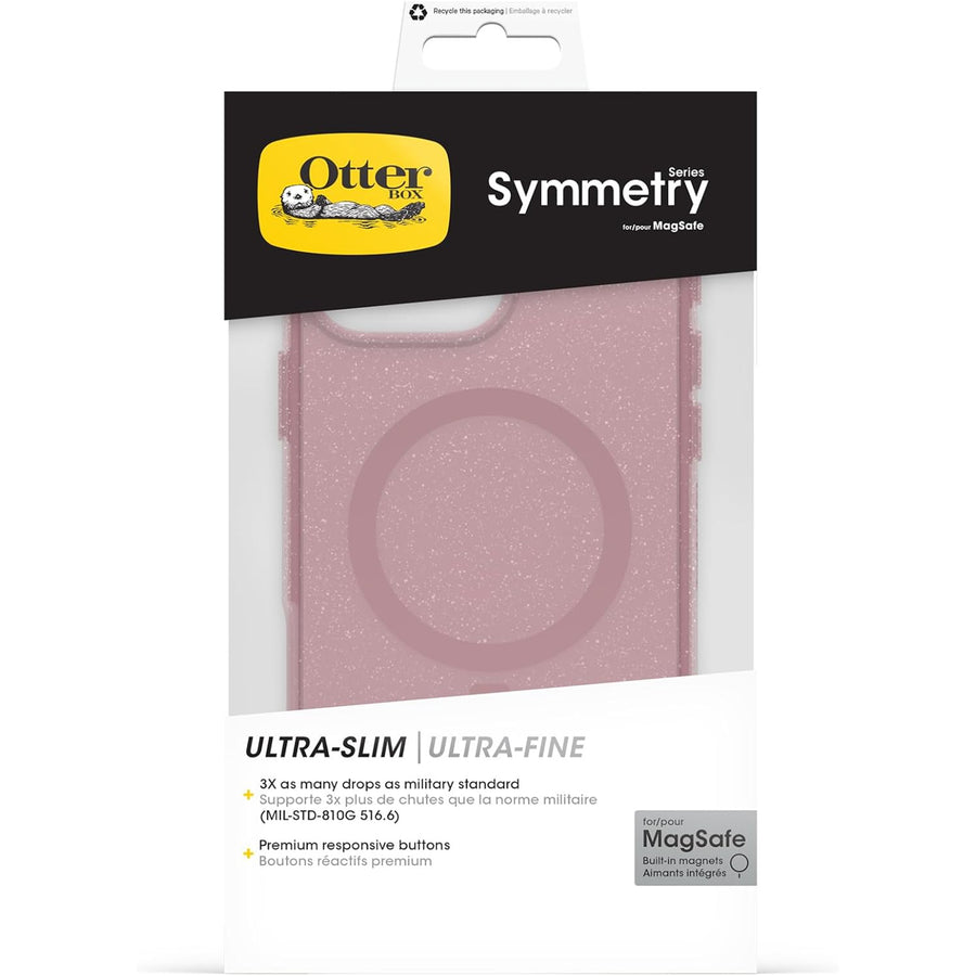 OtterBox iPhone 16 Pro Max (6.9") Symmetry Clear MagSafe Phone Case - Timbleberry/Pink