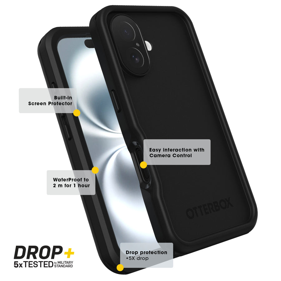 OtterBox iPhone 16 Pro (6.3") Fre Magsafe Phone Case - Black