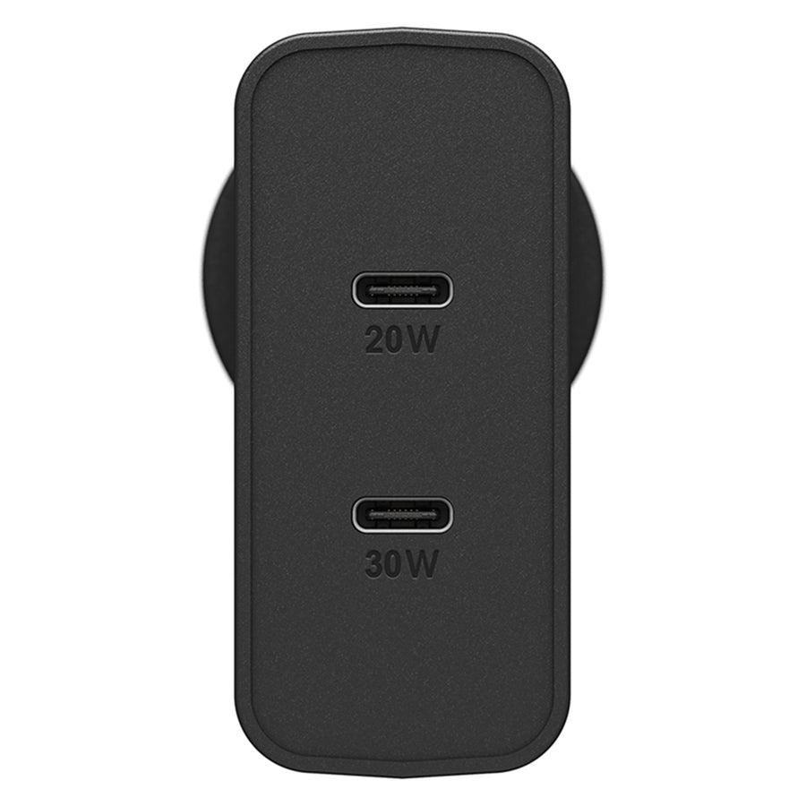 OtterBox 50W Combined Dual Port USB-C Phones/Tablets Wall Charger - Black Shimmer - (USB-C 30W PD + USB-C 20W PD )  Fast Charging Apple, Samsung, Xiaomi Smart Phone & Tablet